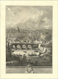 Il Prospetto della Città Leonina, che si vede colla Basilica Vaticana, Ponte, e Castel S. Angelo da Giuseppe Vasi