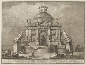 Un tempio dedicato alla pace, per il festival della "Chinea" da Giuseppe Vasi after Giuseppe Palazzi