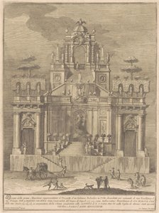 La Prima Macchina per la Chinea del 1778: Un belvedere di campagna con Ercole e Anteo da Giuseppe Vasi, after Giuseppe Palazzi
