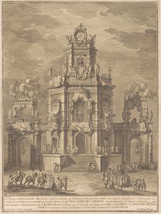 La Seconda Macchina per la Chinea del 1776: Un palazzo con una loggia per l