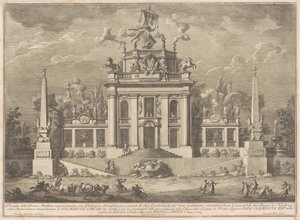 La Prima Macchina per la Chinea del 1769: Una "Deliziosa" da Giuseppe Vasi, after Giuseppe Palazzi, after Paolo Posi