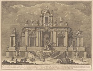 La Prima Macchina per la Chinea del 1774: Ercole e il Drago nel Giardino delle Esperidi da Giuseppe Vasi, after Giuseppe Palazzi, after Paolo Posi