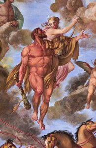 Dettaglio rappresentante Artemide, Apoteosi di Ercole da Giuseppe Velasco