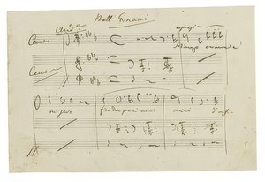 Autografo: Opera Ernani, Finalarie Solingo, errante e misero