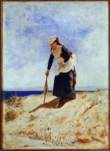 Una donna sulla sabbia da Giuseppe or Joseph de Nittis