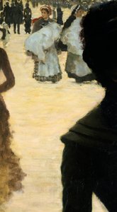 Ritorno dal Bois de Boulogne, Signora con cane (dettaglio) da Giuseppe or Joseph de Nittis