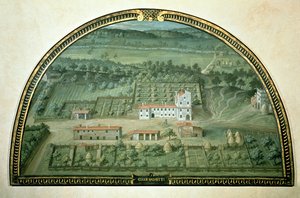 Colle Salvetti, da una serie di lunette che raffigurano vedute delle ville medicee, 1599 da Giusto Utens