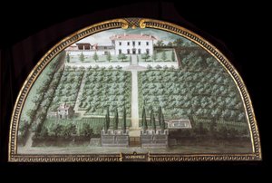 Veduta di Villa di Marignolle vicino a Firenze, Italia