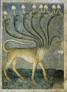 La bestia a sette teste che emerge dal mare da Giusto di Giovanni de Menabuoi