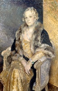 Ritratto di Mrs Shirley Woolmer, c.1933-34 da Glyn Warren Philpot