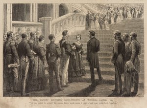 La regina Vittoria riceve il re Luigi Filippo al Castello di Windsor