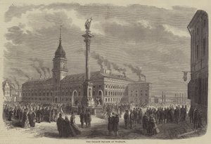 La piazza del palazzo a Varsavia