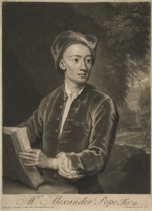 Alexander Pope, pub. 1716 da Godfrey Kneller
