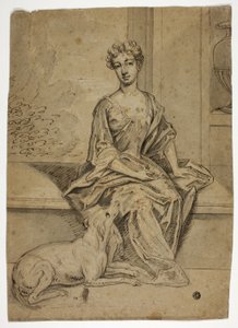 Ritratto di dama di corte con mastino