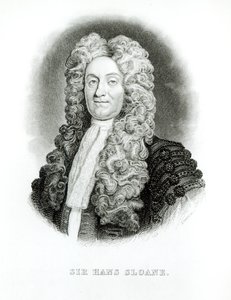 Sir Hans Sloane inciso da William Home Lizars per il memoriale di Sloane nella Biblioteca del Naturalista di Jardine, c.1833-45 da Godfrey Kneller