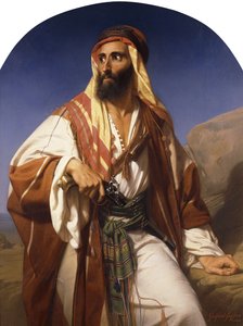 Un capo beduino, 1846 da Godfried Guffens