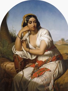 Una donna beduina, 1848 da Godfried Guffens