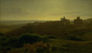 Veduta di Ariccia e della campagna romana