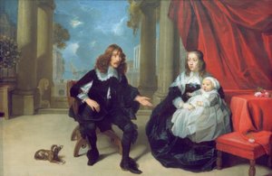 Una famiglia sulla terrazza da Gonzales Coques