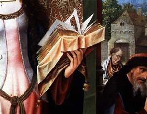 Santa Caterina e i Filosofi (dettaglio del libro di preghiere) (dettaglio)