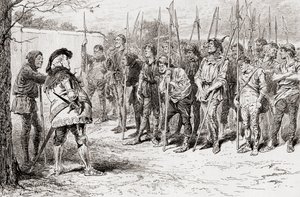 Una scena dal dramma di William Shakespeare Enrico IV, Parte 1, Atto IV, Scena 2 da Gordon Frederick Browne