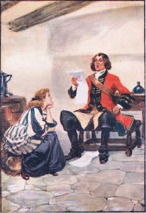 Non poteva trattenersi, ma doveva avere la sua opinione sul suo lavoro, da Lorna Doone pub. da W & R Chambers Ltd, 1921 da Gordon Frederick Browne