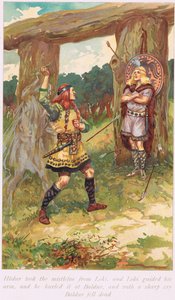 Hadur prese il vischio da Loui, illustrazione da 