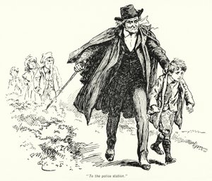 Illustrazione per La storia dei cercatori di tesori di E Nesbit da Gordon Frederick Browne