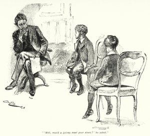 Illustrazione per La storia dei cercatori di tesori di E. Nesbit da Gordon Frederick Browne