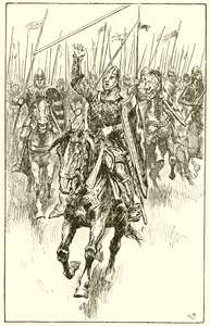 Normanni che caricano alla battaglia di Hastings da Gordon Frederick Browne