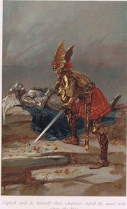 Sigurd disse a se stesso che qualunque cosa accadesse, doveva guardare il volto, illustrazione da 