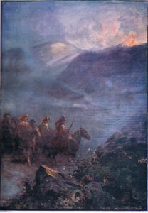 Il sentiero di guerra dei Doones, da Lorna Doone pub. da W & R Chambers Ltd, 1921 da Gordon Frederick Browne