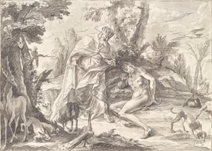 Dio Padre e Adamo in Paradiso da Gottfried Bernhard Götz