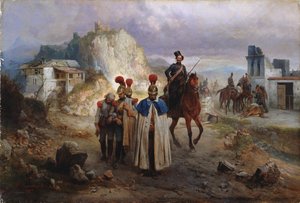 I prigionieri francesi nel 1814, 1885 da Gottfried Willewalde