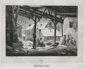 Veduta di Chamboissy, 1820 da Gottfried or Godefroy Engelmann
