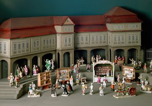 Fiera veneziana, una scena di mercato in ricordo di un viaggio a Venezia intrapreso dal duca Carl Eugen di Wuerttemberg