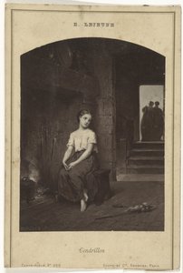 Riproduzione fotografica di un dipinto di Cenerentola di Eugène Joseph Lejeune