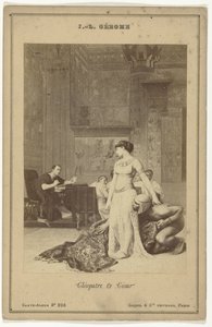 Riproduzione fotografica del dipinto Cleopatra e Cesare di Jean-Léon Gérôme da Goupil and Cie.