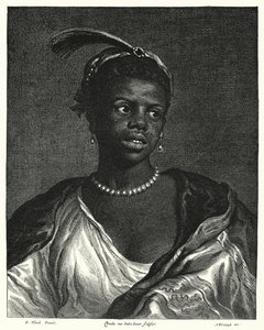 Ritratto di una donna nera da Govaert (after) Flinck