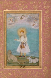 Akbar con leone e vitello, c.1630 da Govardhan