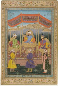 Gruppo ancestrale di sovrani Mughal da Govardhan