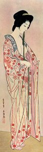 Una donna giapponese che indossa un nagajuban, 1920-1930