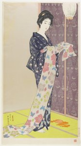 Donna in kimono estivo, agosto 1920 da Goyo Hashiguchi