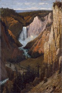 Veduta delle cascate inferiori, Grand Canyon dello Yellowstone da Grafton Tyler Brown