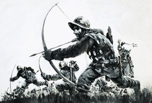 Arcieri nella battaglia di Bannockburn da Graham Coton