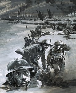 Scena di guerra a Dunkerque da Graham Coton