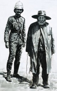 Il vincitore della battaglia di Spion Kop, Lord Roberts, e il generale boero Cronja da Graham Coton