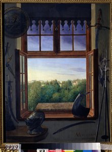 Vista sul parco Alessandro dalla finestra dell