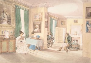 Un interno a Hatton, Warwickshire, 1820-30 da Granddaughters of Dr. Samuel Parr.