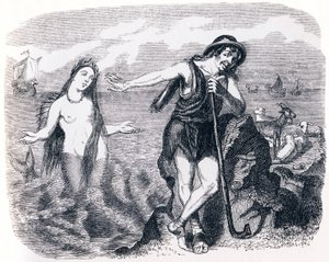 Il pastore e il mare - Favole di La Fontaine da Grandville